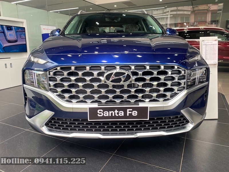  Hyundai SantaFe 2021 mới màu Xanh đá