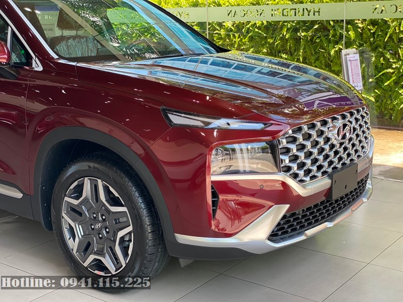 Hình ảnh Hyundai SantaFe 2021 facelift màu đỏ